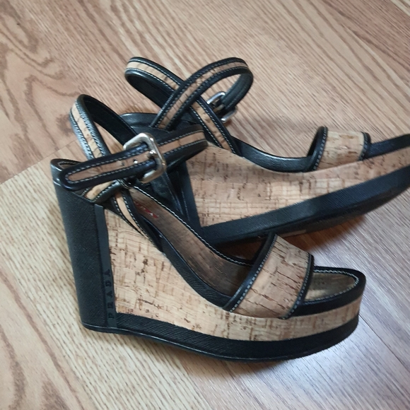 Prada Cork Wedges/Sandals - Picture 2 of 5